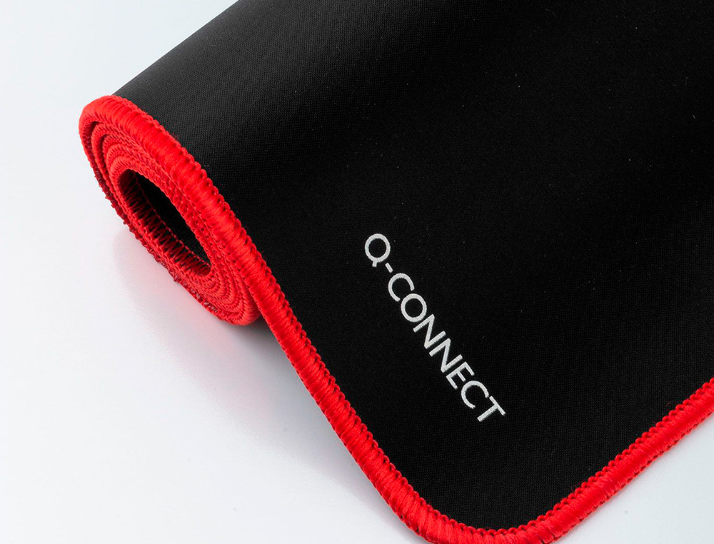 ALFOMBRILLA PARA RATON Q-CONNECT XXL NEGRA CON BORDE ROJO 900X400 MM