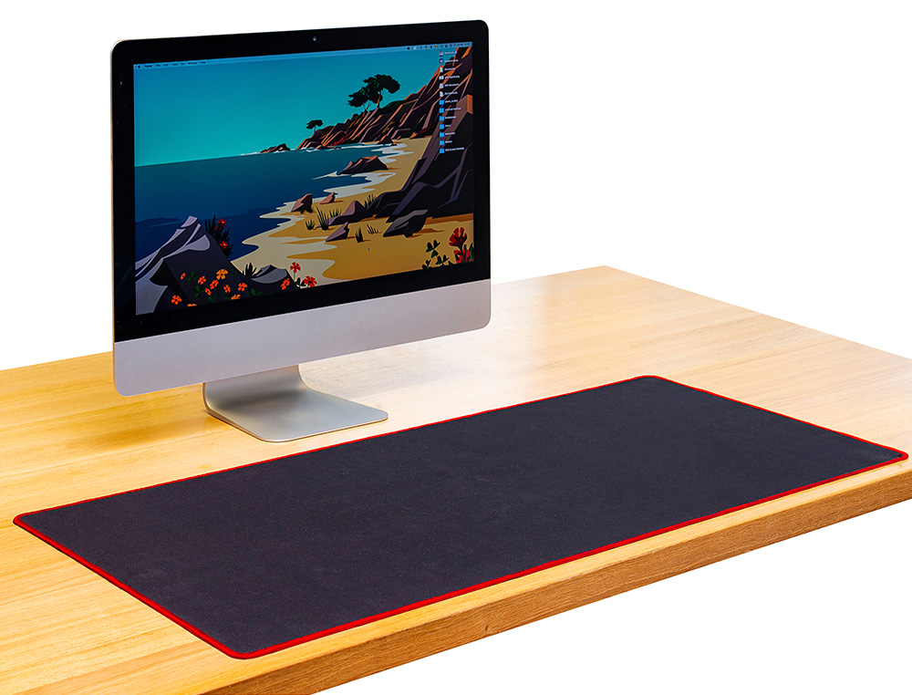 ALFOMBRILLA PARA RATON Q-CONNECT XXL NEGRA CON BORDE ROJO 900X400 MM